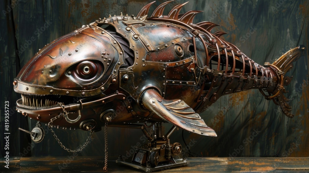 Fototapeta premium Steampunk Dunkleosteus