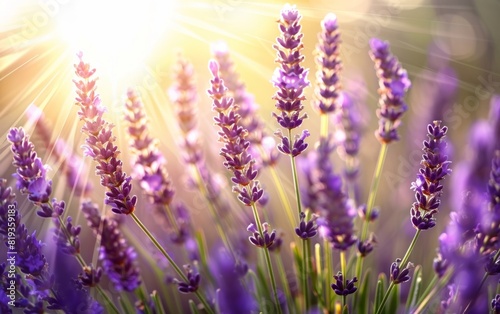 Radiant lavender blooms bask in the gentle sunlight.