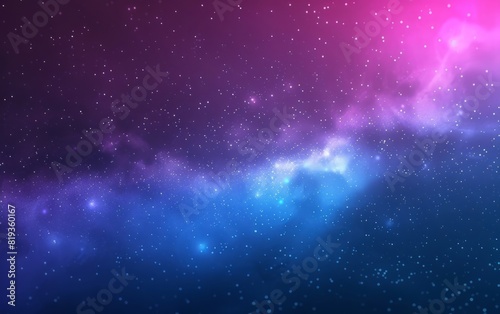 Smooth gradient of blue to purple  creating a serene  deep cosmic effect.