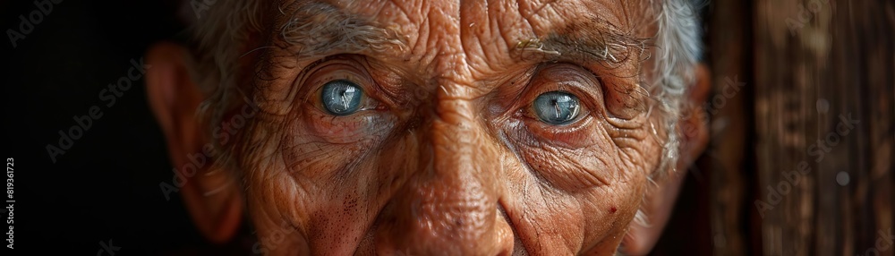 A portrait of an elderly man with deep wrinkles and wise eyes, detailed facial features and expressions, promoting human stories and photography A portrait of an elderly man with deep wrinkles and wise eyes, detailed facial features and expressions, promoting human stories and photography