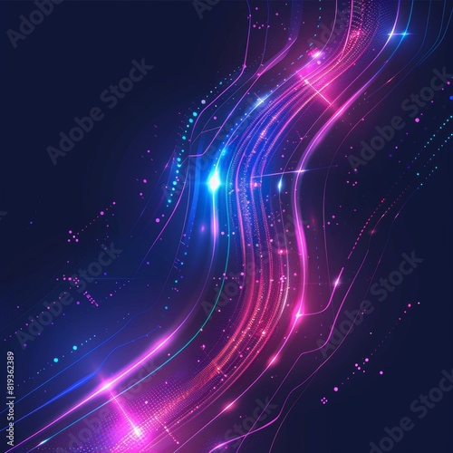 Neon technology abstract background. 
