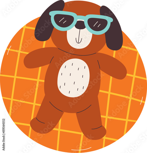 Dog Sunbathing On Ring
