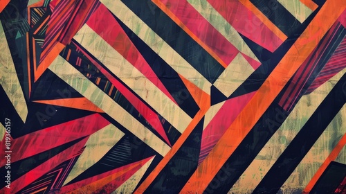 Wallpaper Mural Play of Patterns and Lines Torontodigital.ca