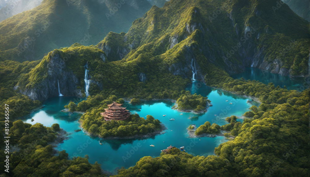Traumhafte cinematische irische Landschaft Traumhafte cinematische irische Landschaft