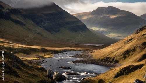 Traumhafte cinematische irische Landschaft  photo