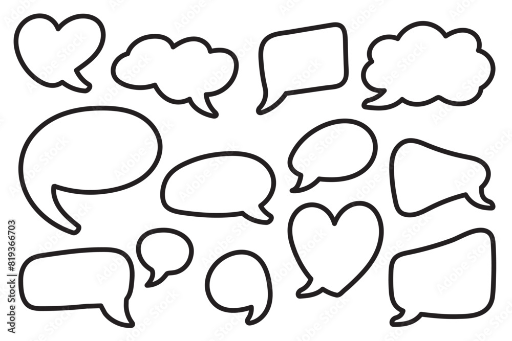 Speech Bubble Outlines Speech Bubble Outlines