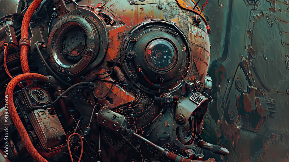 A biopunk game character. A biopunk game character.