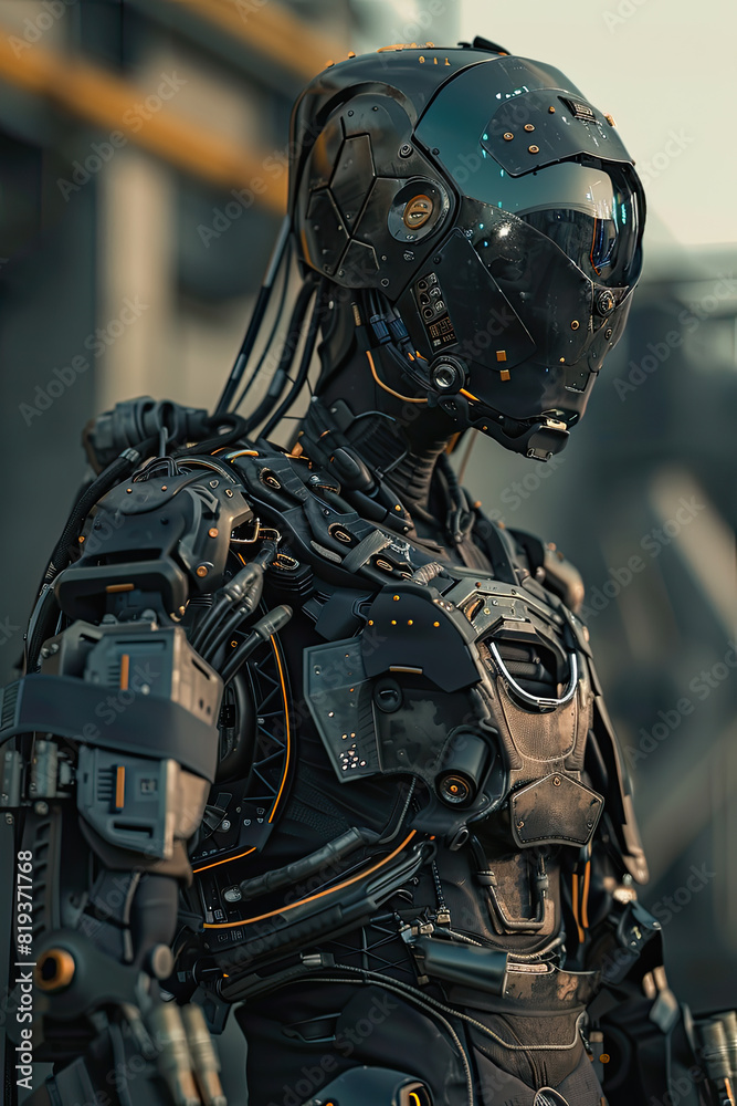 A biopunk game character. A biopunk game character.