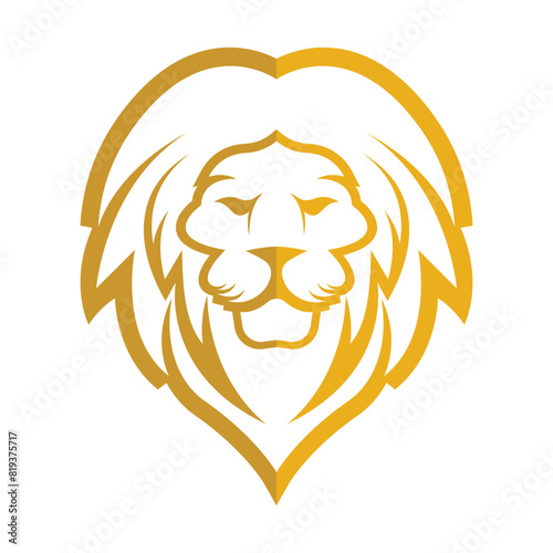 Elegant and dignified lion head logo design