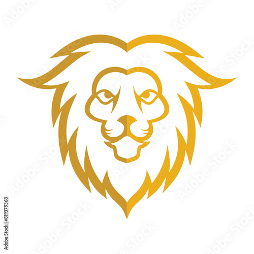 Elegant and dignified lion head logo design