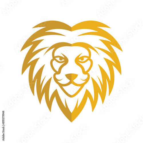 Elegant and dignified lion head logo design