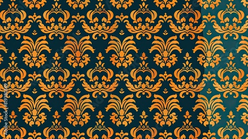 damask print, repeating pattern 