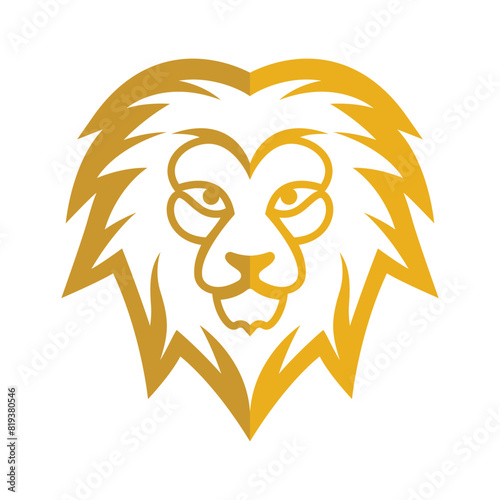 Elegant and dignified lion head logo design