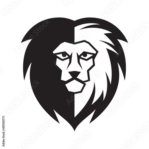 Elegant and dignified lion head logo design