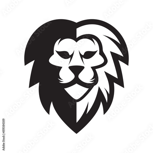 Elegant and dignified lion head logo design