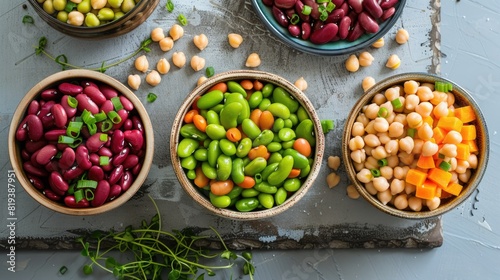 Three bean salad bundle with green, kidney, and chickpeas.