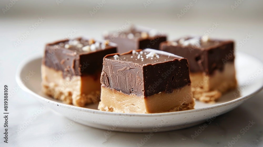 Three peanut butter and chocolate fudges. Three peanut butter and chocolate fudges.