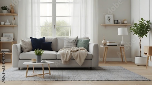 Stylish Home Interior Featuring a Sofa Bed