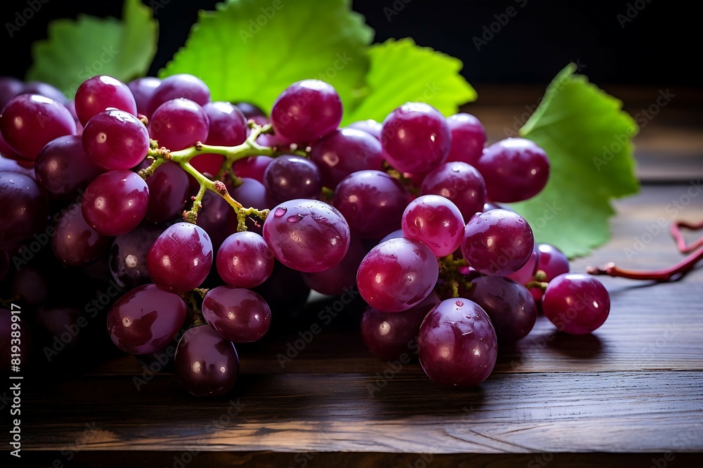 Fresh Grapess on wooden background Fresh Grapess on wooden background