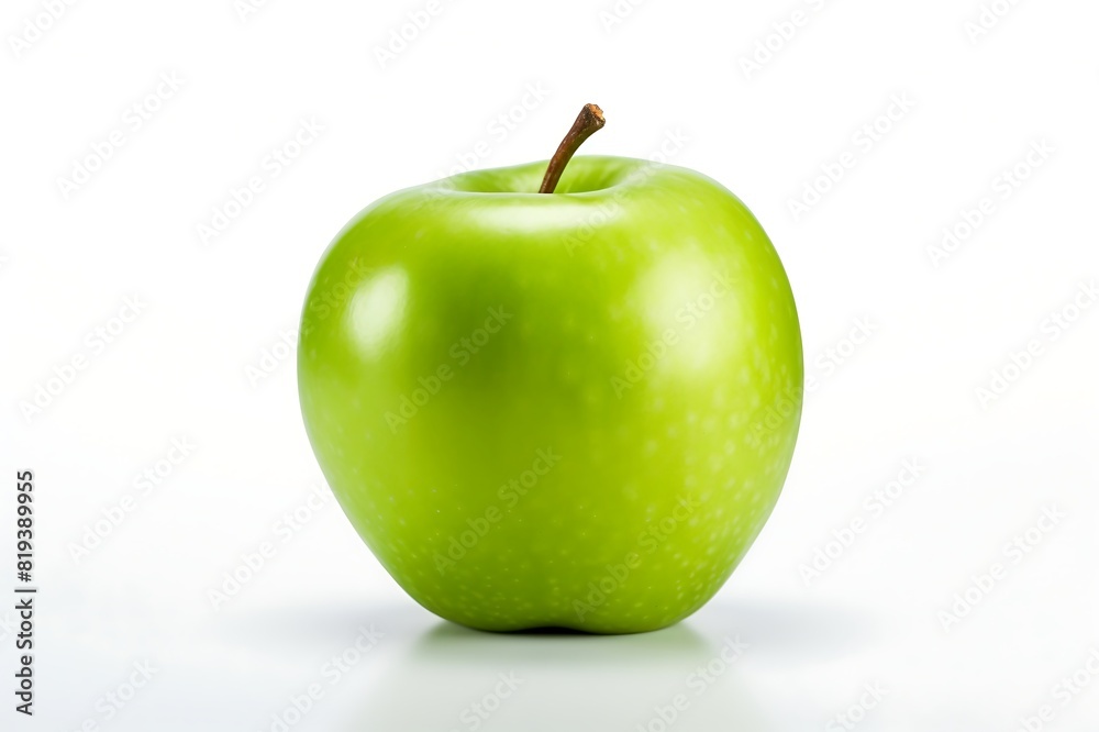 Green apples isolated on white background