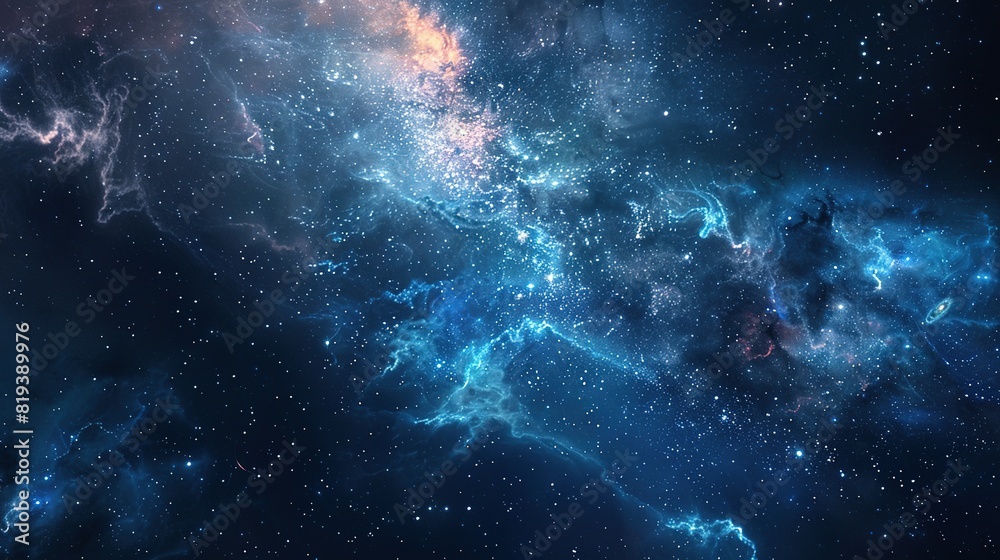 Obraz premium Starry night sky backdrop, showcasing the dark expanse of interstellar space.