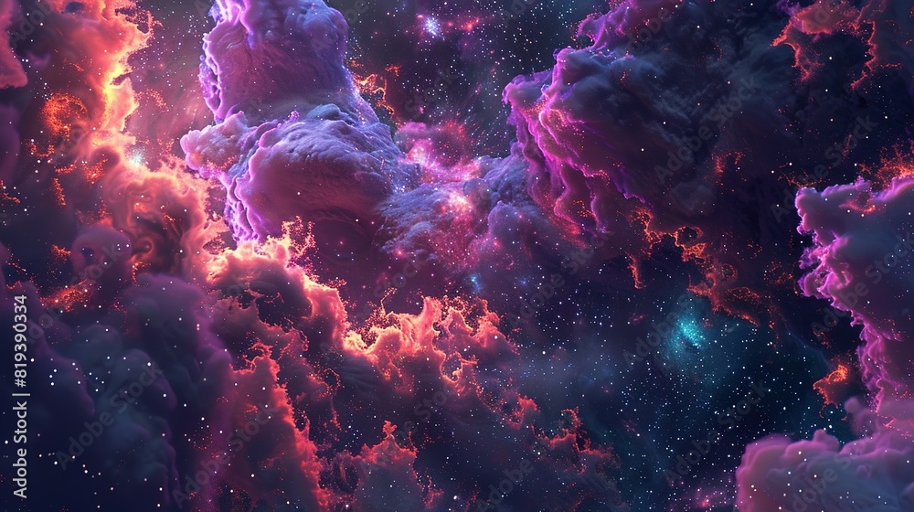 Obraz premium Starry night sky backdrop, showcasing the dark expanse of interstellar space.