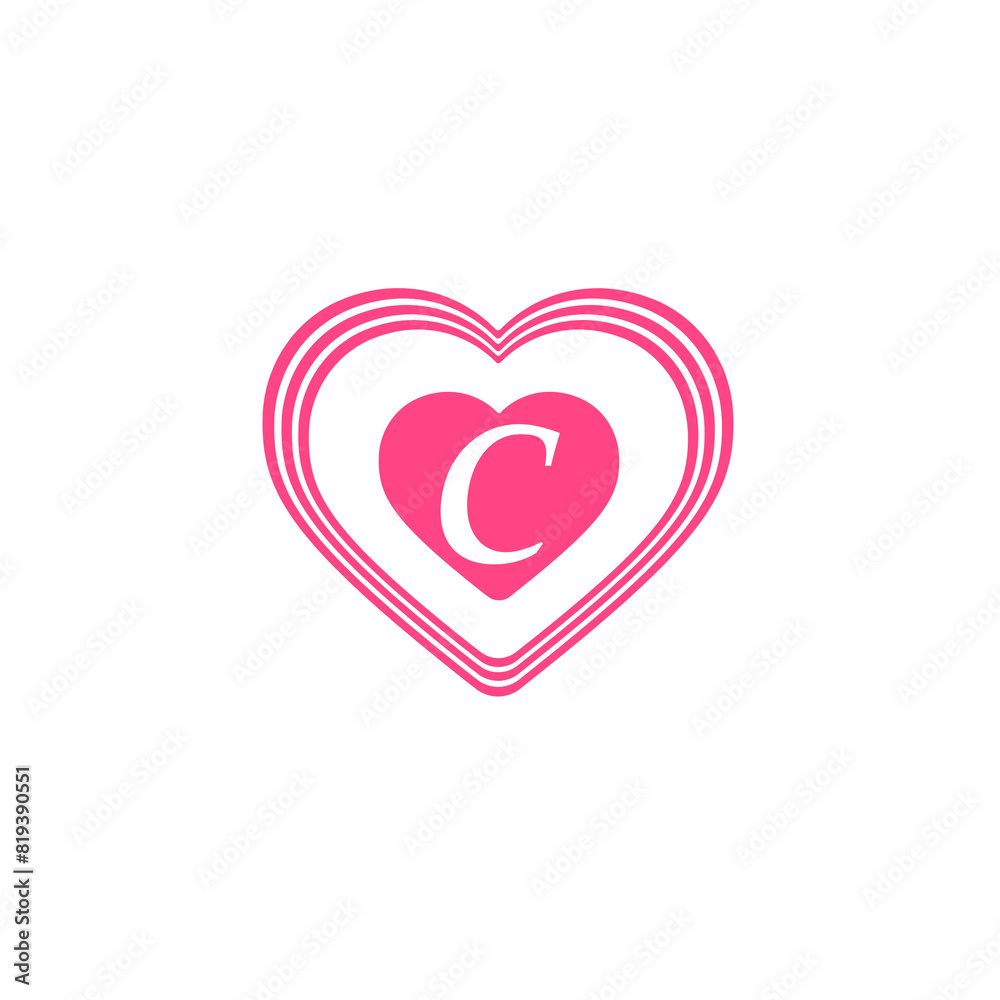 C letter love design C letter love design
