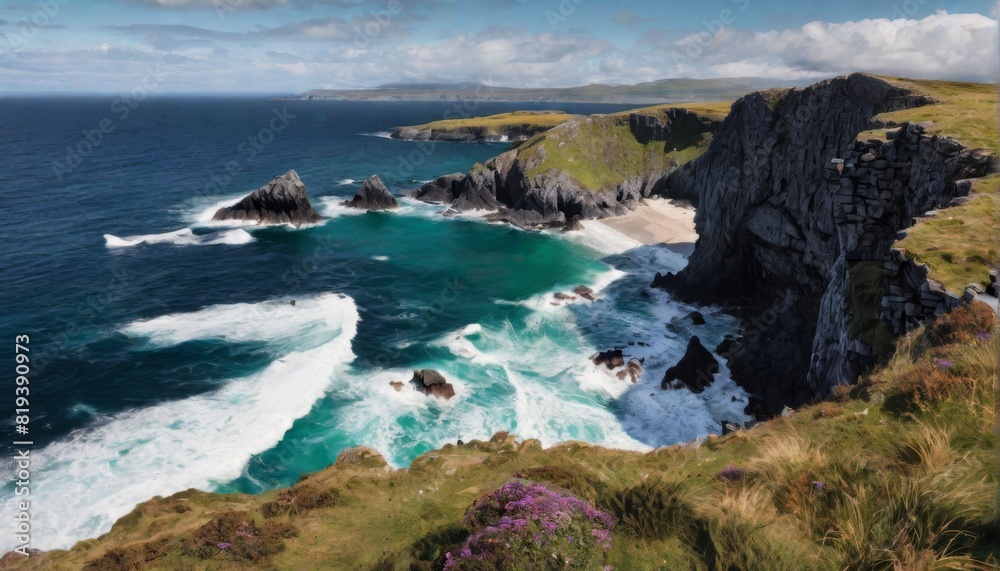 Traumhafte cinematische irische Landschaft Traumhafte cinematische irische Landschaft