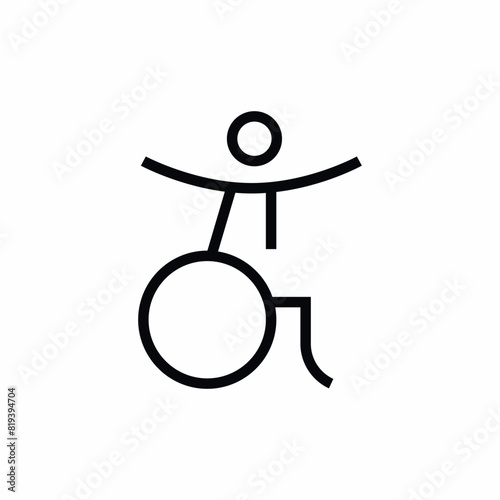 disable wheelchair happy emotion icon