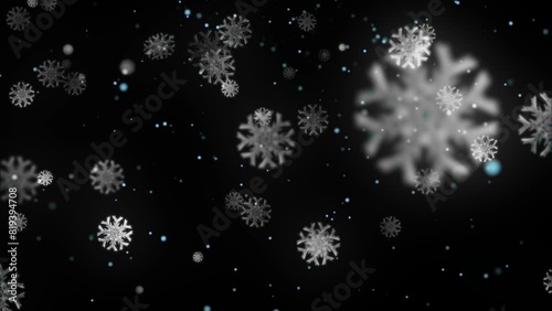  alpha Snowflakes falling special effects photo