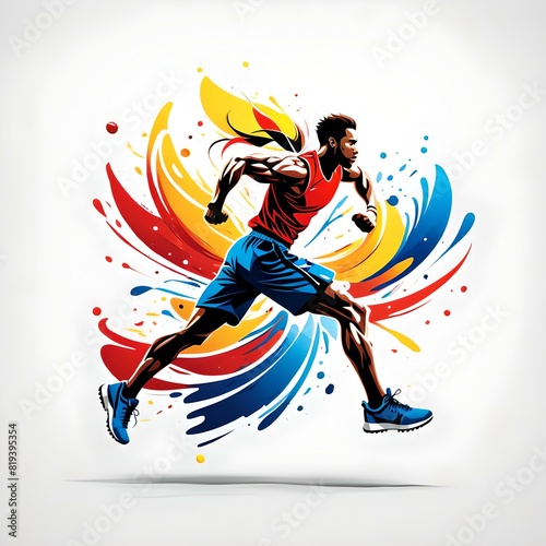 illustration of a running person