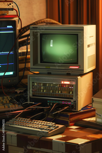 Iconic Retro XT Computer Model in Operational State