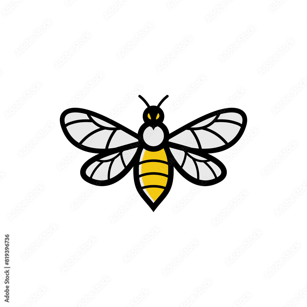 Line Art Honey Bee Bumblebee logo design inspiration Line Art Honey Bee Bumblebee logo design inspiration