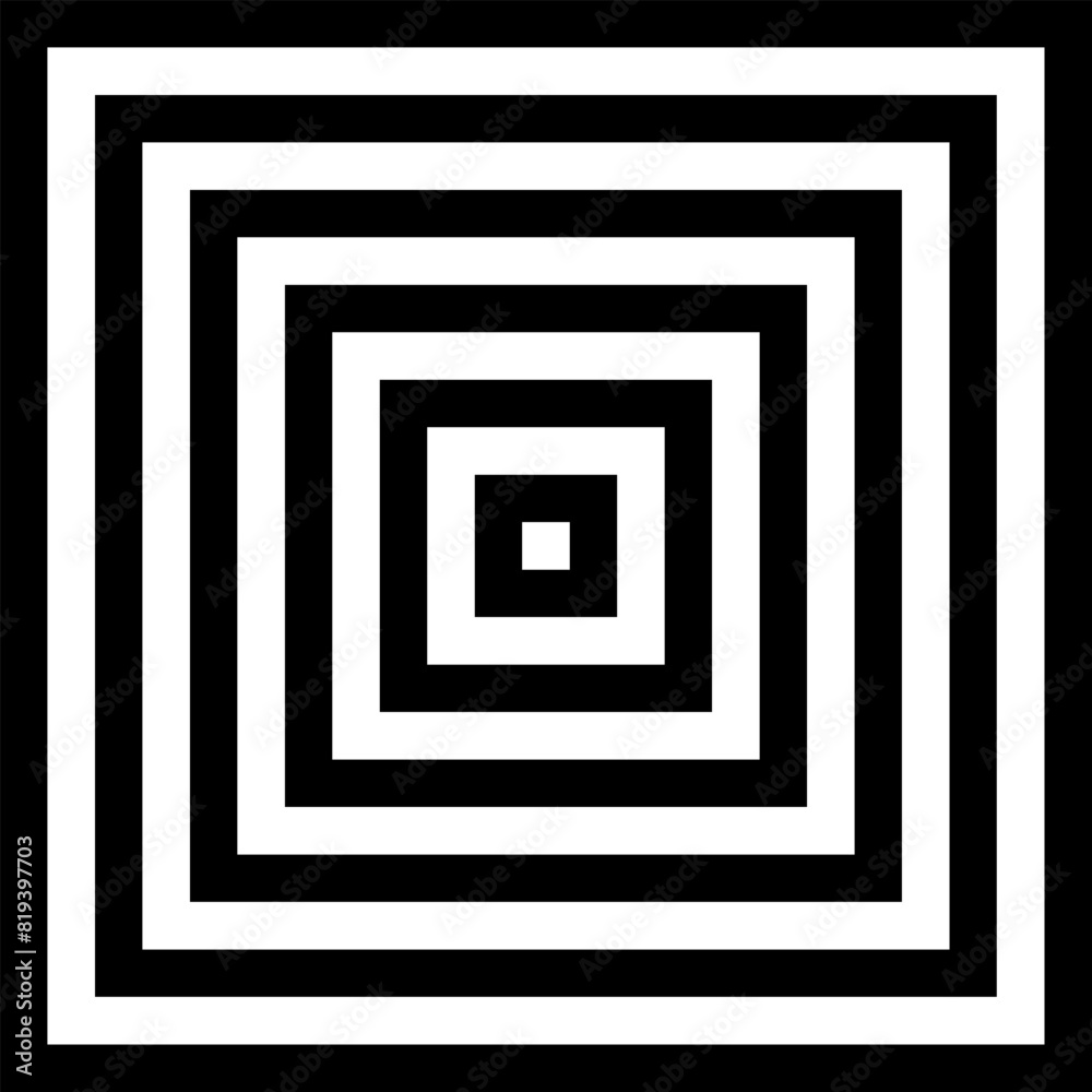Multi-Square Geometric Target Pattern Design with Pattern Swatch, EPS in separate layers to easily recolor and includes pattern tile swatch that will seamlessly fill any shape. 