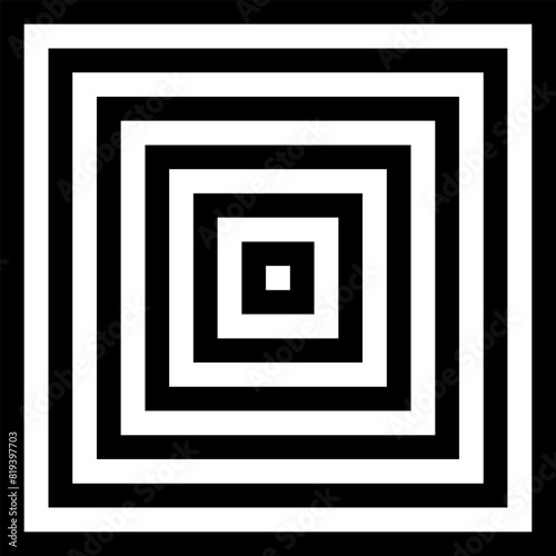 Multi-Square Geometric Target Pattern Design with Pattern Swatch, EPS in separate layers to easily recolor and includes pattern tile swatch that will seamlessly fill any shape. 