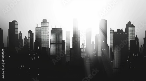 Urban Building Silhouette Background