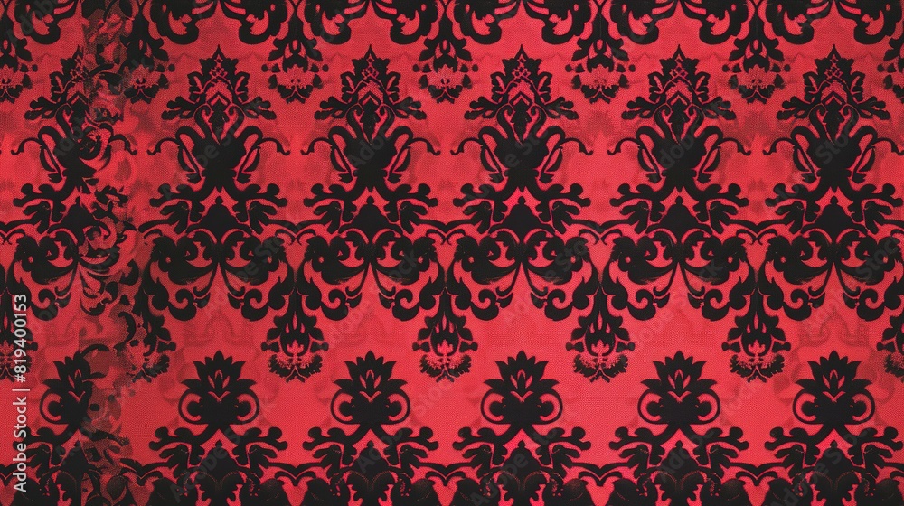 Red damask seamless pattern background wallpaper, textile, packaging, floral baroque pattern, Red damask seamless pattern background wallpaper, textile, packaging, floral baroque pattern,