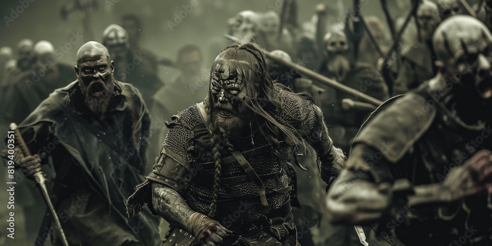 Vikings fight an army of the undead Vikings fight an army of the undead