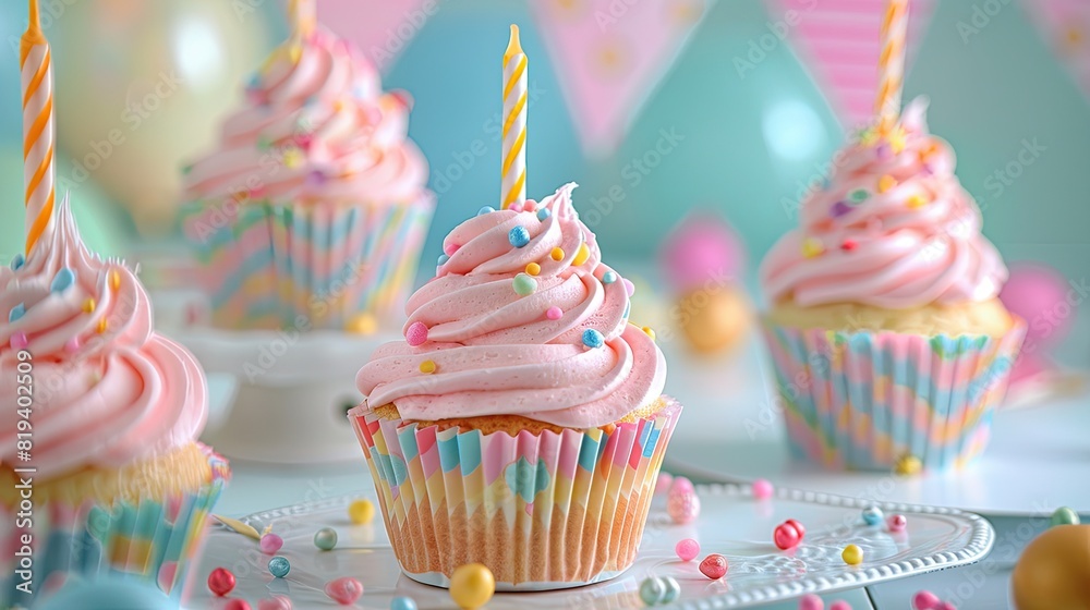 Create a collection of homemade party decorations, including printable cupcake toppers, banners, and favor tags. Incorporate vibrant patterns and designs that can be personalized to suit the birthday Create a collection of homemade party decorations, including printable cupcake toppers, banners, and favor tags. Incorporate vibrant patterns and designs that can be personalized to suit the birthday
