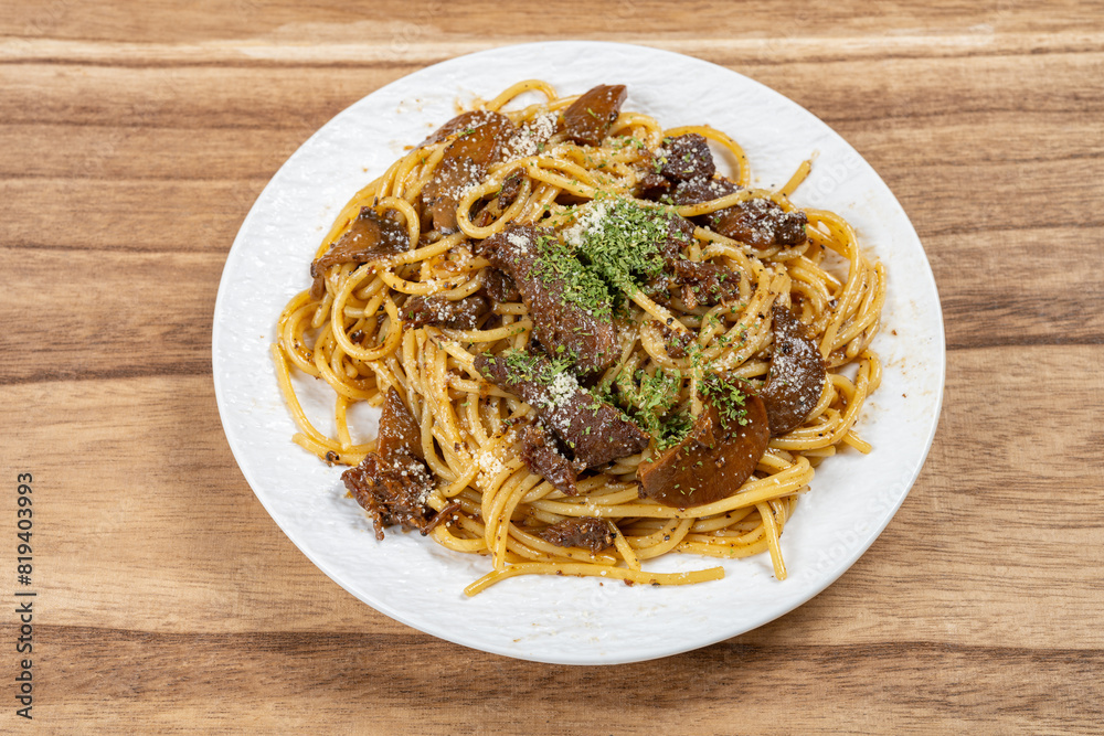 angle view spaghetti with classic bolognese sauce at horizontal composition angle view spaghetti with classic bolognese sauce at horizontal composition