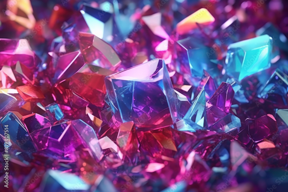 Holographic Iridescent Reflective Shattered Glass Holographic Iridescent Reflective Shattered Glass