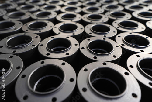 Tableau sur toile Rows of ferrous metal parts