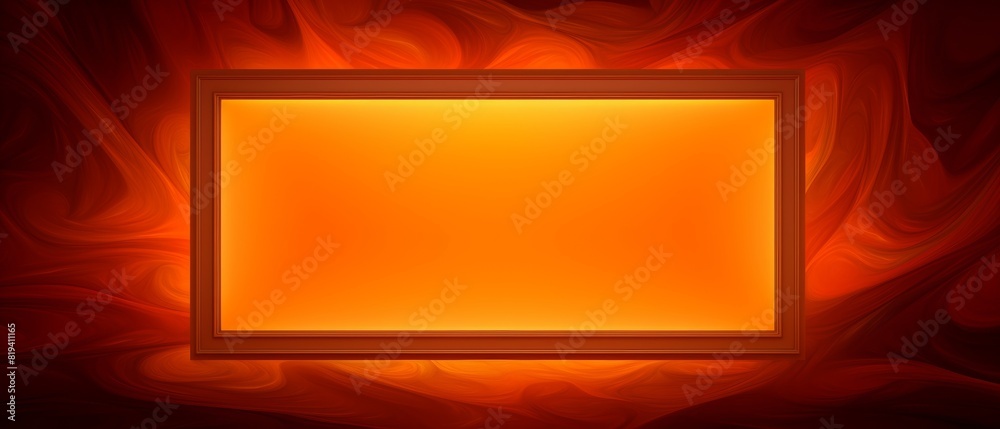 Abstract glowing orange rectangle on a dark red background. Abstract glowing orange rectangle on a dark red background.