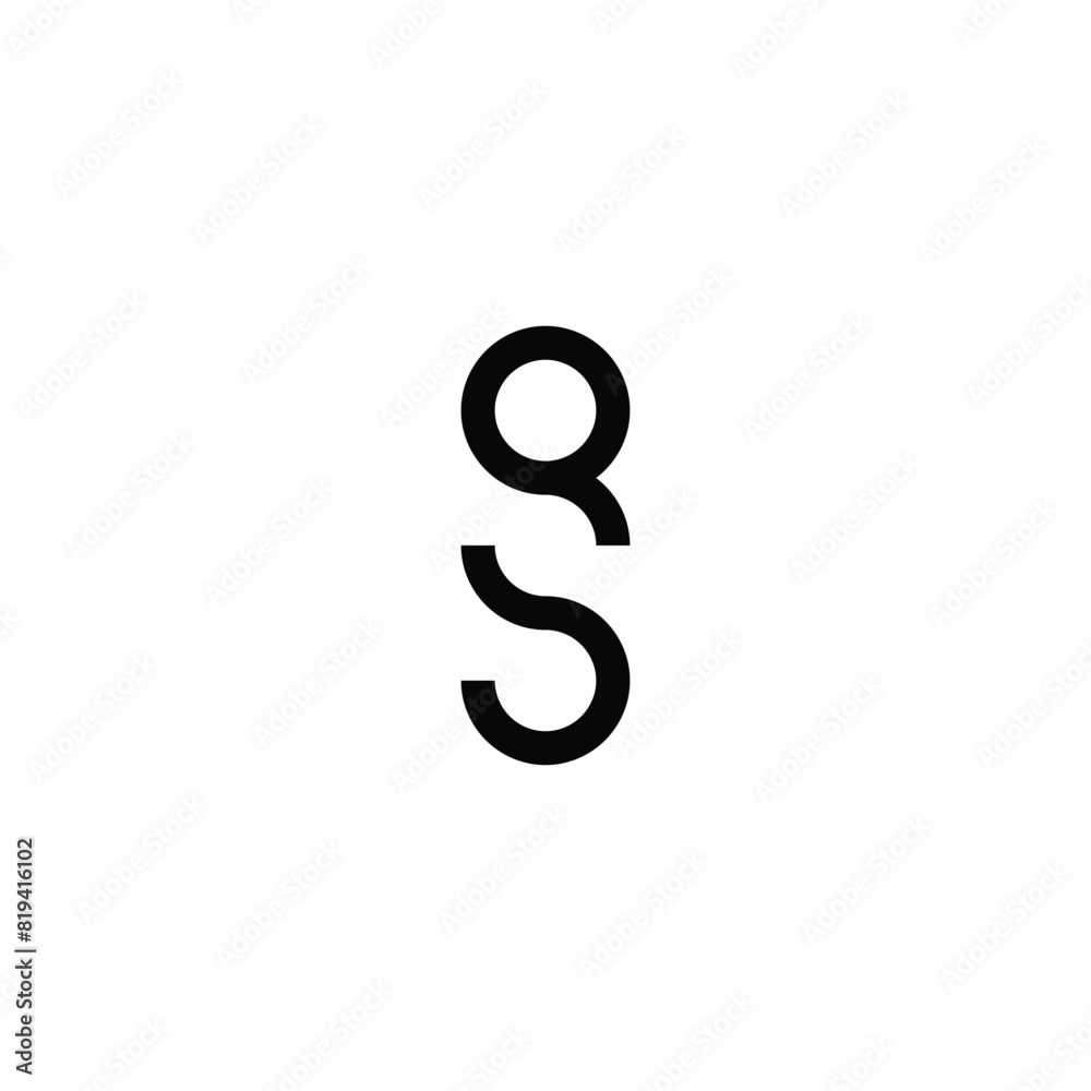 letter S and Q simple logo symbol vector letter S and Q simple logo symbol vector