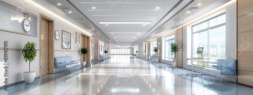hospital interior.3d rendering