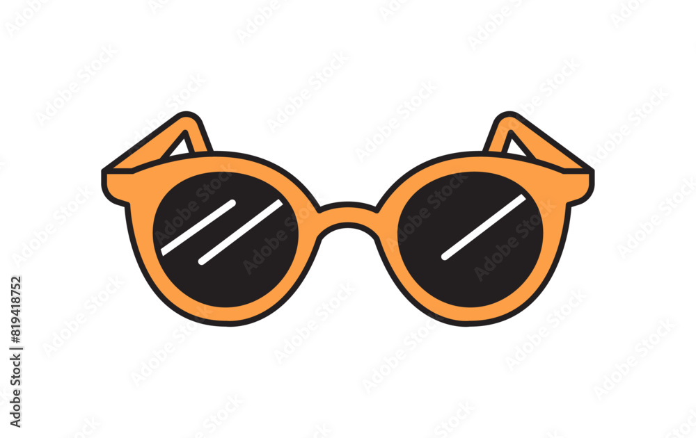 Sunglasses clip art on white background. Fashion items for summer vacation. Vector isolated illustration. Sunglasses clip art on white background. Fashion items for summer vacation. Vector isolated illustration.