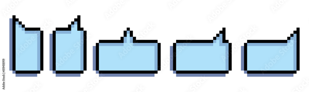 pixel Speech Bubble set. Talk bubble. bubble text, chatting box, message box 8 bit 16 bit retro game pixel Speech Bubble set. Talk bubble. bubble text, chatting box, message box 8 bit 16 bit retro game