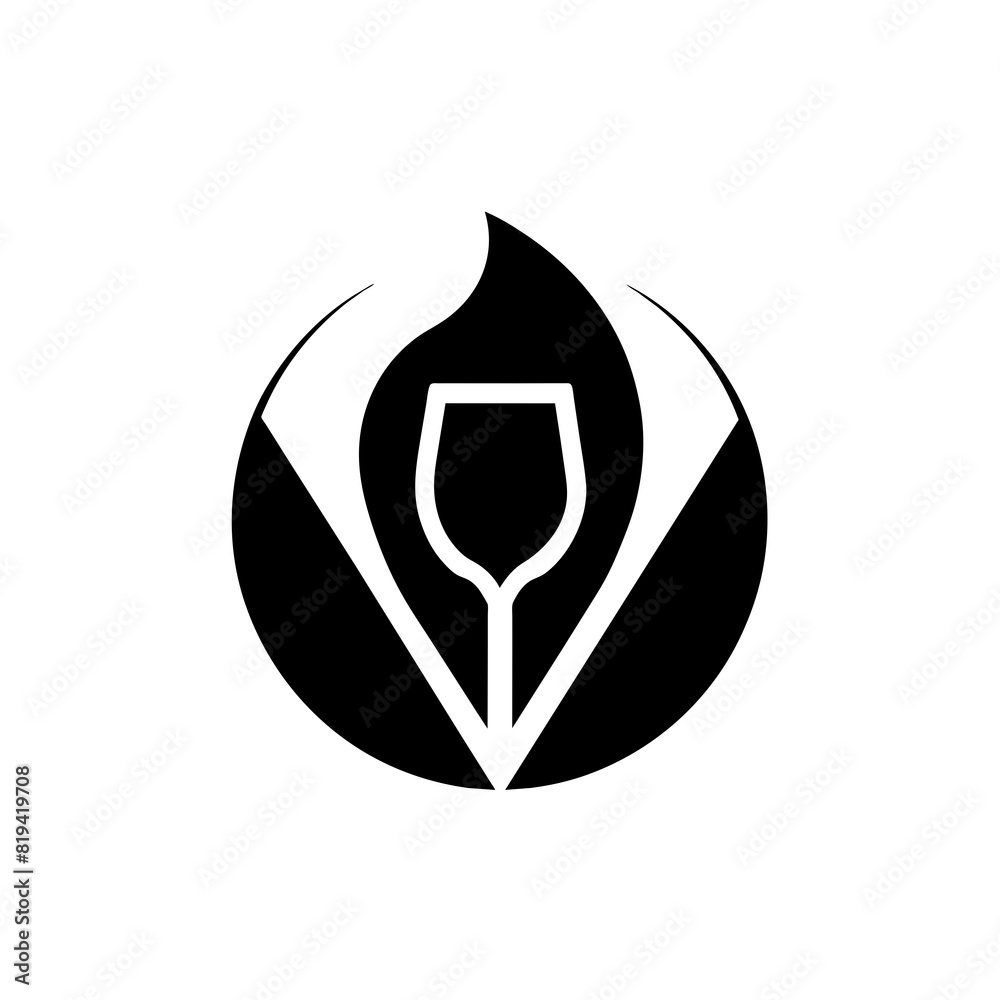 abstract black and white icon abstract black and white icon