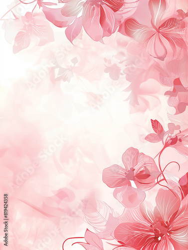 Spring blossom or summer blossoming flowers leaves, Soft pink flowers create a delicate background pattern