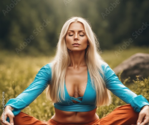 Meditation einer Frau in mystischem Licht Farben © Christian